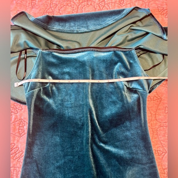 Forever 21 small teal velour dress - Picture 9 of 15